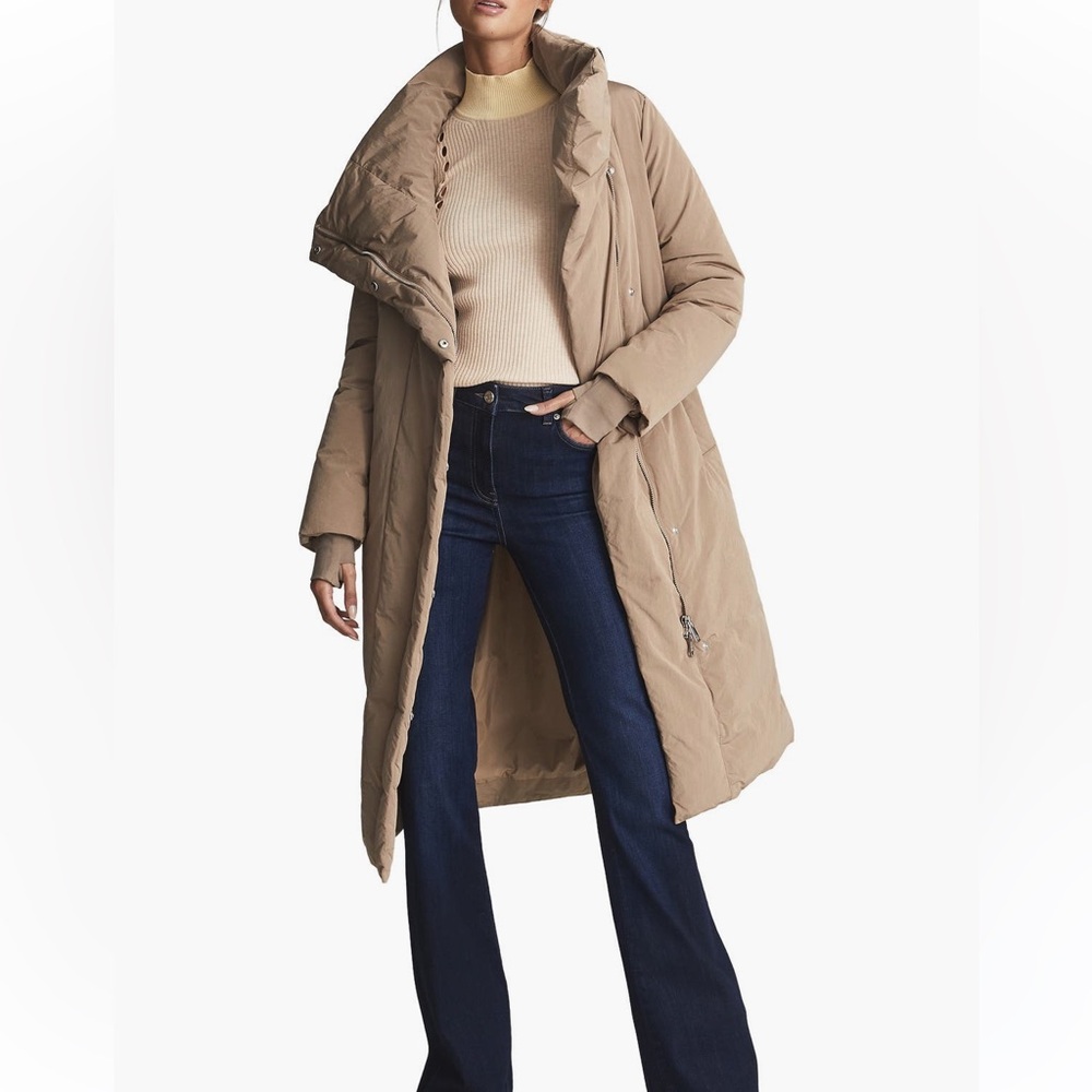 New! REISS London Maura Long Puffer Coat